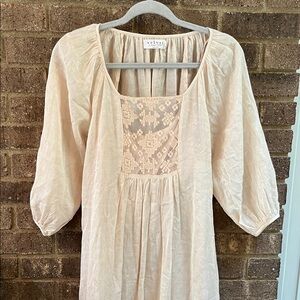 Velvet By Graham And Spencer Blush Lace Accent Dress Small